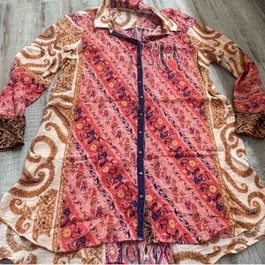 Soft Surroundings Button Front Longsleeve Tunic Size XL